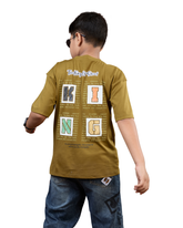 Mustard King of Street Graphic Boys Oversized T-Shirt